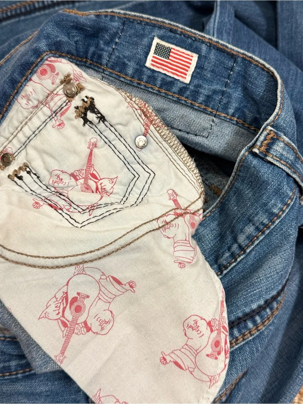 Vintage True Religion Ricky Big T Jeans Made USA Y2K 30x33.5